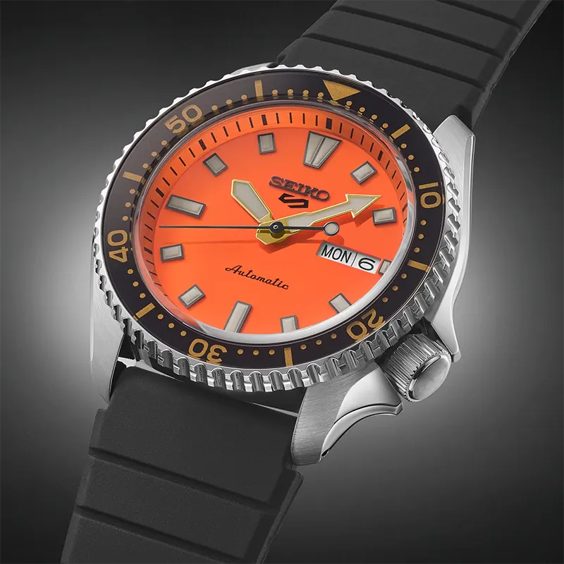 Seiko 5 Sports SKX Orange Dial Automatic Men’s Watch- SRPL89